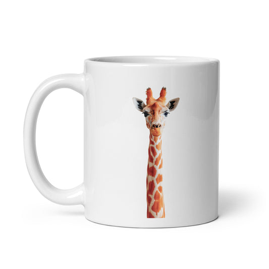 Giraffe White glossy mug